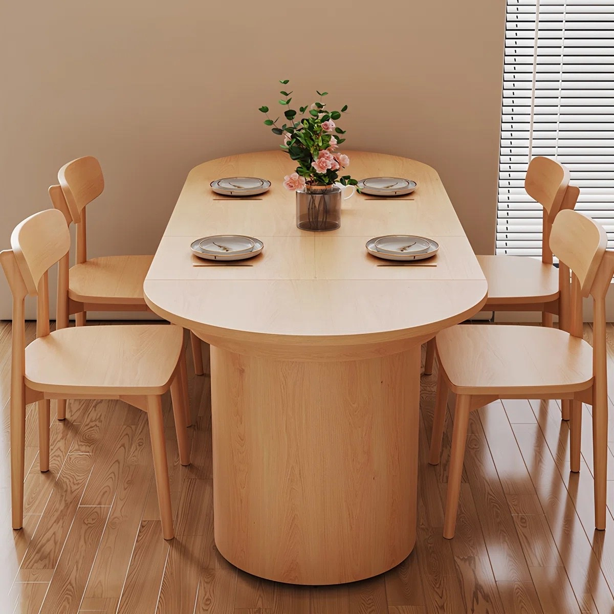 Extendable Wood Dining Table with Storage Cabinet, Seats 2-10,Space-Saving for Family

#LTKMidsize #LTKHome #LTKOver40