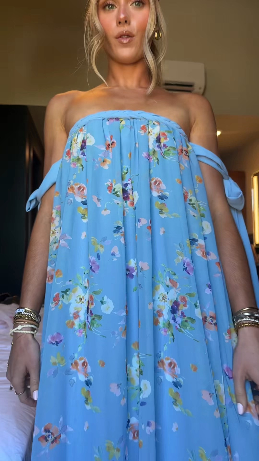 My wedding look! I wore @petalandpup size xs Step out in style this season with the Codie Maxi Dress, designed to bring a touch of effortless romance to your wardrobe. The stunning cornflower blue floral print catches the eye instantly, while the flowing maxi length creates a silhouette that moves beautifully with you.
maxi length.

#LTKootd #LTKWedding #LTKdayinmylife