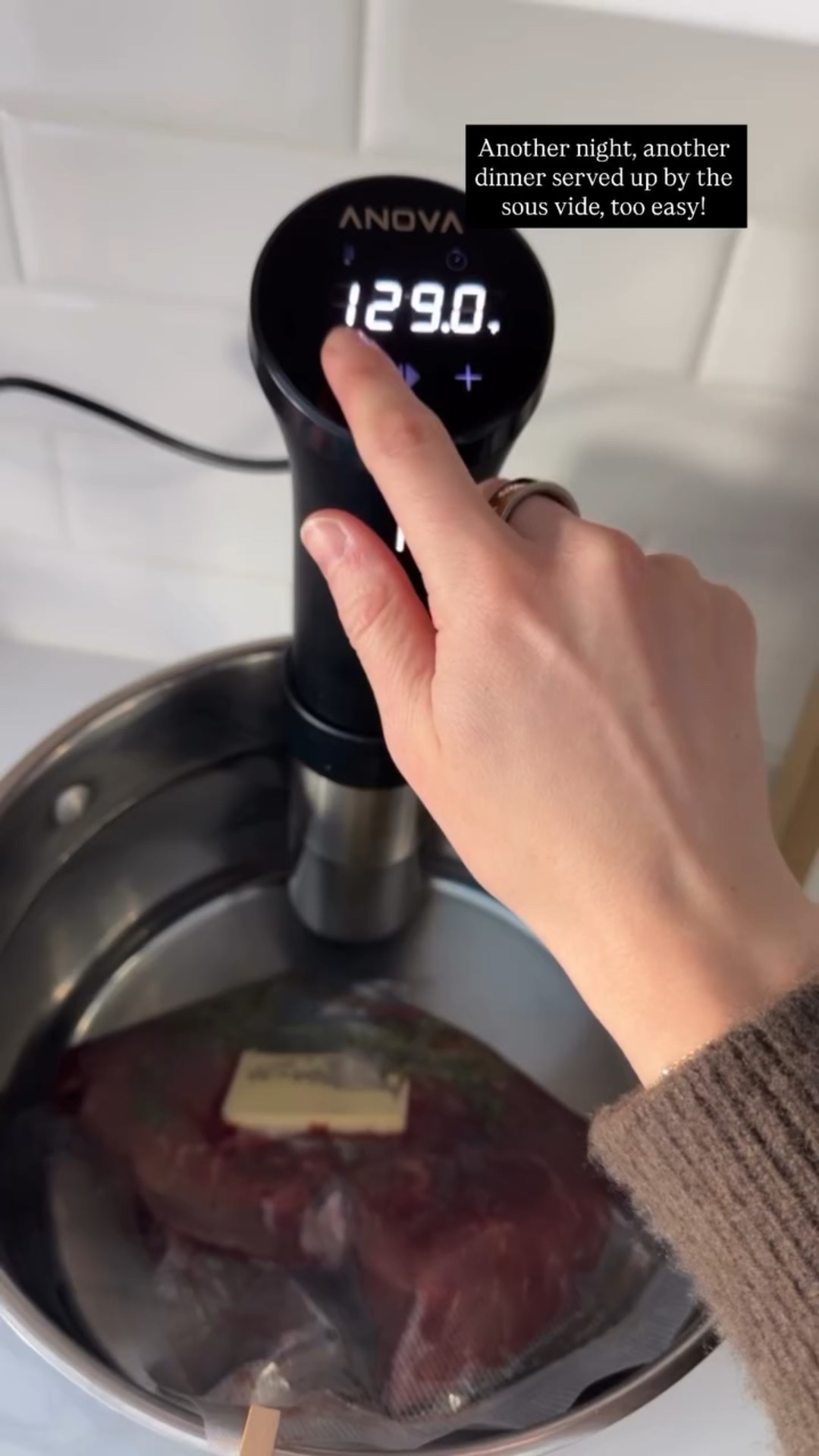 Another night, another dinner served up by the sous vide, too easy!