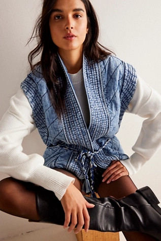 Maggie Denim Vest | Free People (Global - UK&FR Excluded)