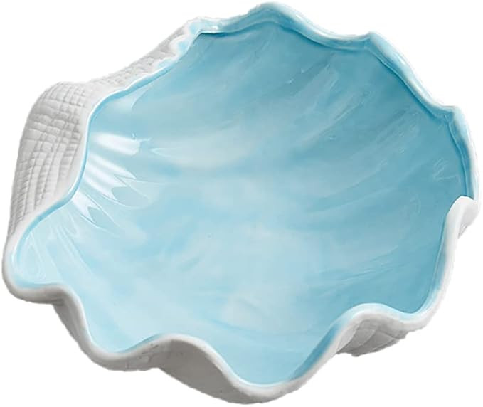 Ocean Wind Blue Shell Ceramic Ashtray Jewelry Storage Tray | Amazon (US)