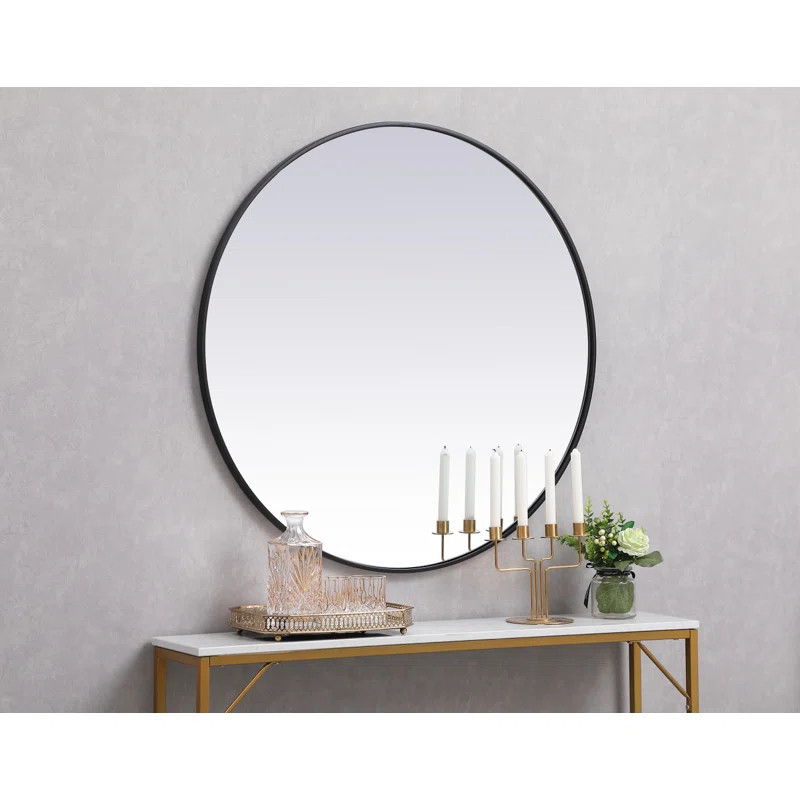 Sabine Metal Round Wall Mirror | Wayfair North America