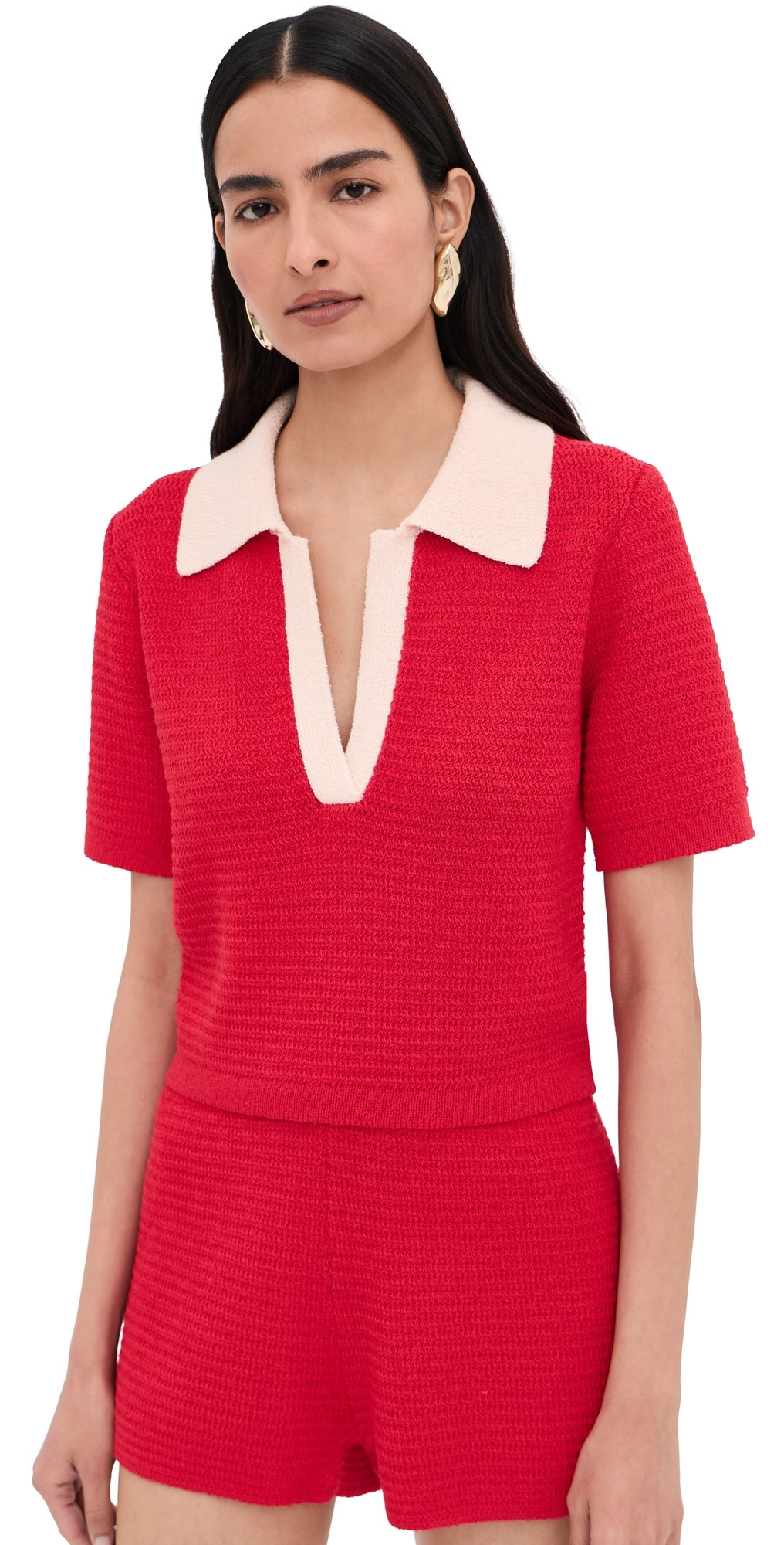 LE BOP Lia Crop Polo Poppy Multi M | Shopbop