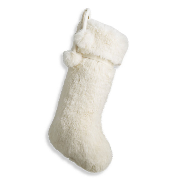 Faux Fur Stocking with Velvet Lining & Acrylic-Modacrylic Blend | Frontgate