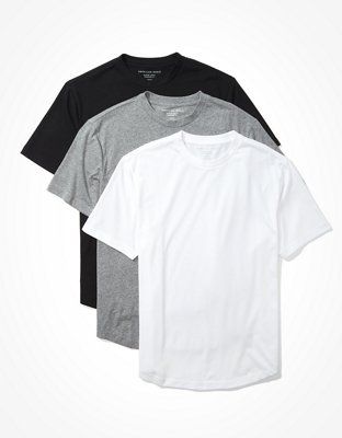 AE Super Soft Curved Hem T-Shirts 3-Pack | American Eagle Outfitters (US & CA)