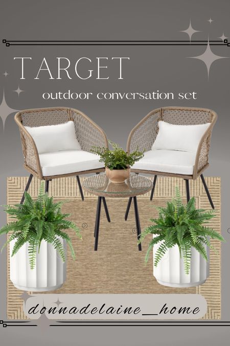 A pretty outdoor seating set..on sale now! A great time to ready the patio for Summer. 
Budget friendly outdoor 

#LTKhome #LTKsalealert