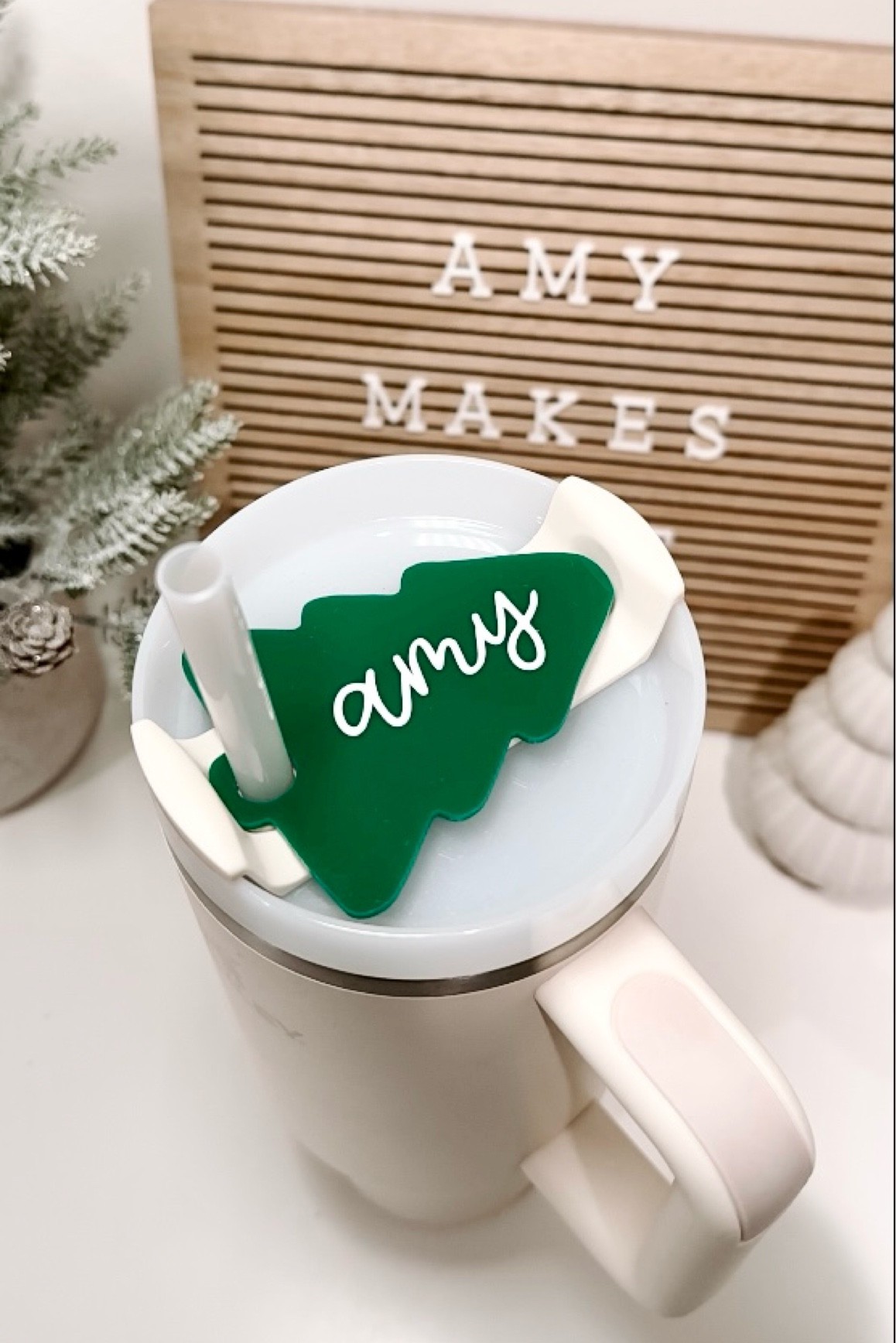 DIY Stanley Cup Tag with the Glowforge Aura ✨🎄 

#LTKSeasonal #LTKHoliday #LTKGiftGuide