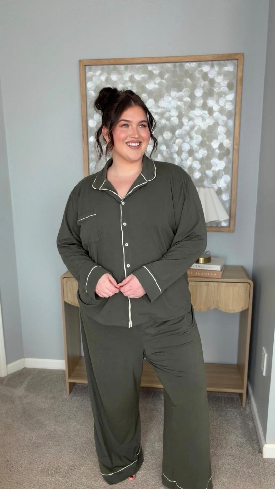 The comfiest pajamas that are a great price and plus size friendly. The color is so nice and the material is super soft for my fellow hot sleepers. These pajamas are a 10/10, I 100% recommend them.

#LTKSeasonal #LTKPlusSize #LTKSaleAlert