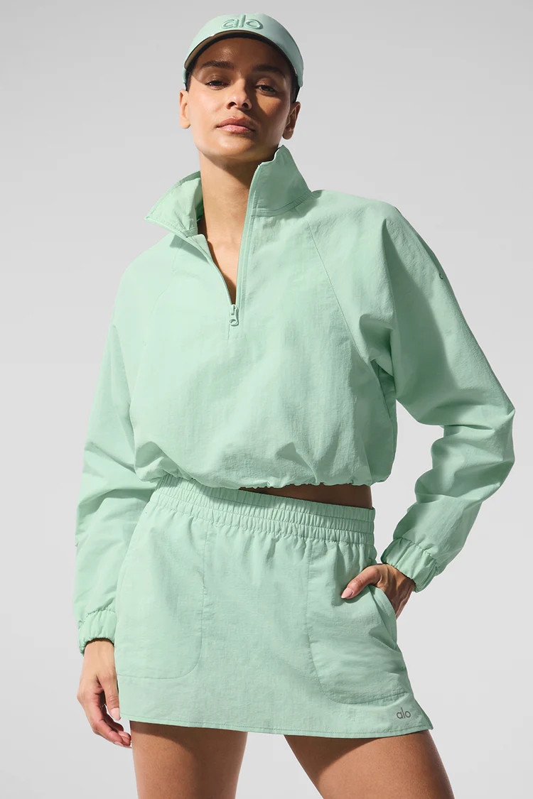 Cropped 1/4 Zip Alumni Pullover | Alo Yoga (US)