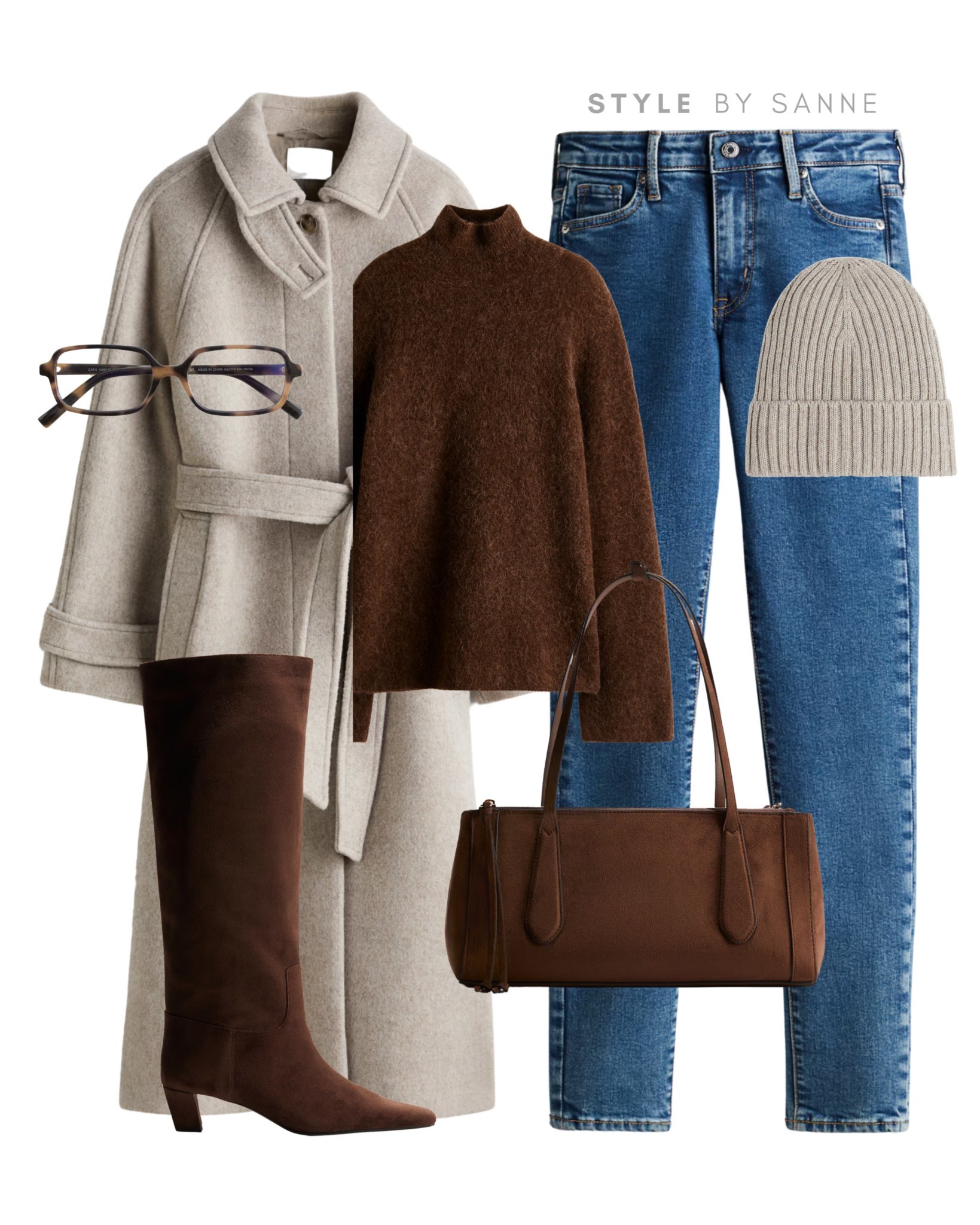 Soft beige meets rich brown for a timeless cold-weather look 🤎
A wool-blend coat layered over a chocolate knit and straight denim, finished with suede boots and a structured bag for an elegant finish.
Tap to shop all pieces now! ✨


#LTKwinter #LTKautumn #LTKshoes