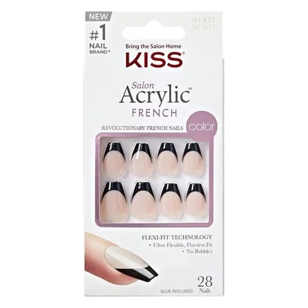 Kiss Salon Acrylic French Color Nails - Flame | Walmart (US)
