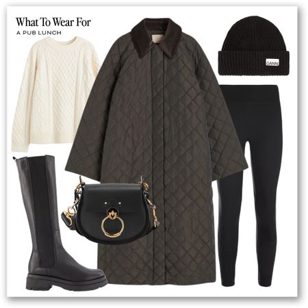 Styling black leggings 

Quilted coat, H&M, Arket, high street, cable knit, adanola, Chloe bag, knee gift boots 

#LTKeurope #LTKstyletip #LTKSeasonal