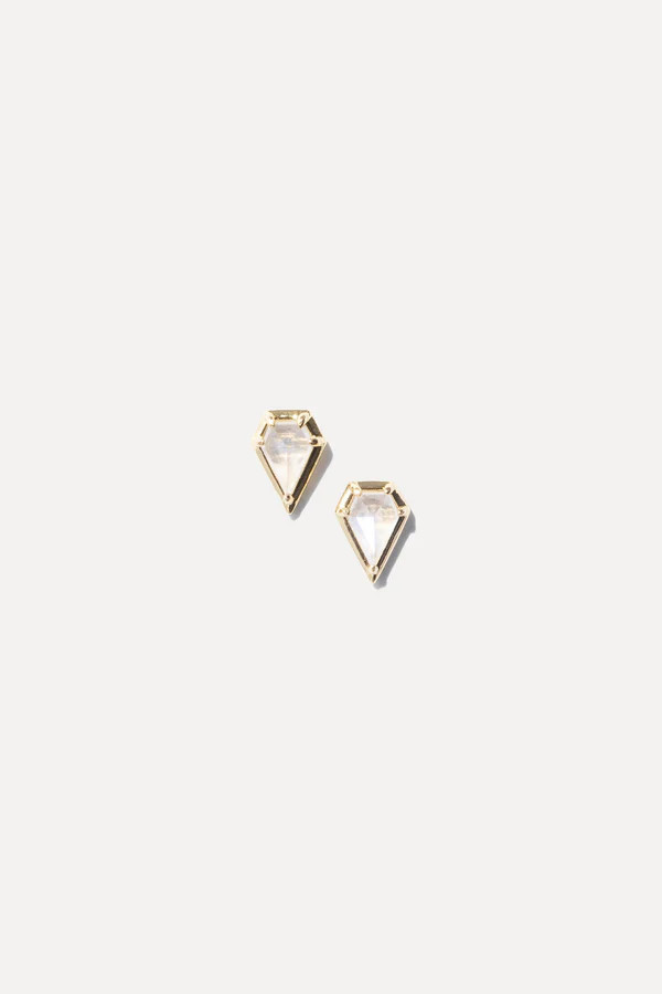 Moonstone Drop Studs | Miranda Frye Inc.