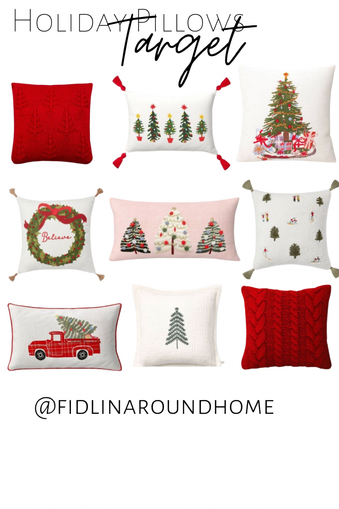 Holiday and Christmas throw pillows from Target! $20 and under 

#LTKHoliday #LTKSeasonal #LTKhome