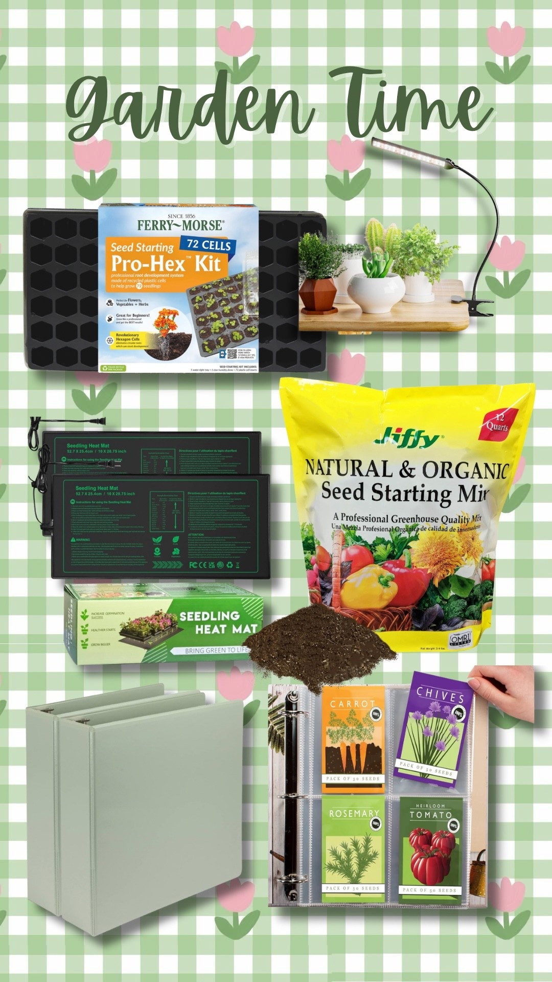 All you need to start your garden from seeds! I’m no pro, but I’m giving it my all this year 🥰🪴☀️🫑🍅🥬🍓

#gardening #plants