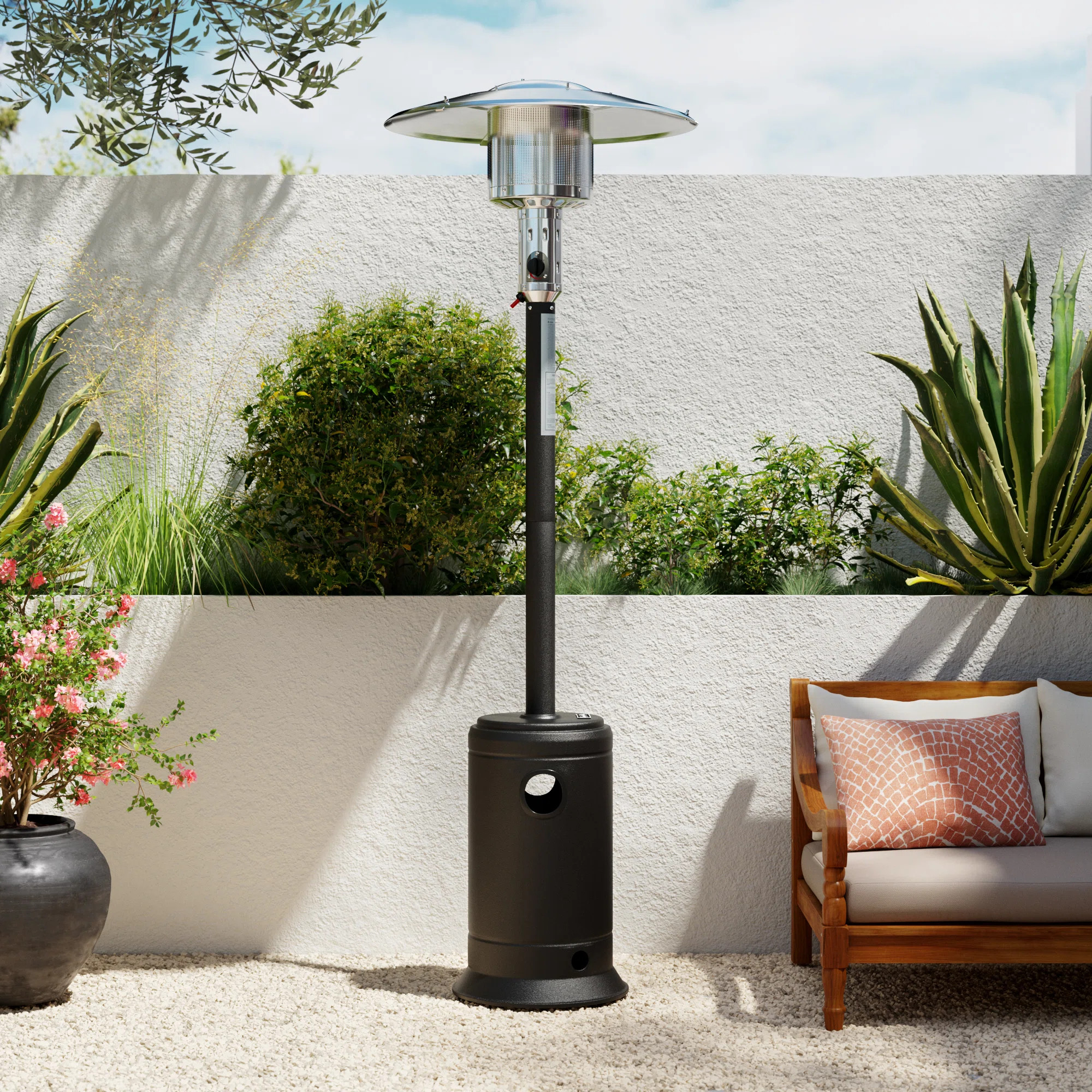 Croskey 47000 Stainless Steel Propane Standing Patio Heater | Wayfair North America