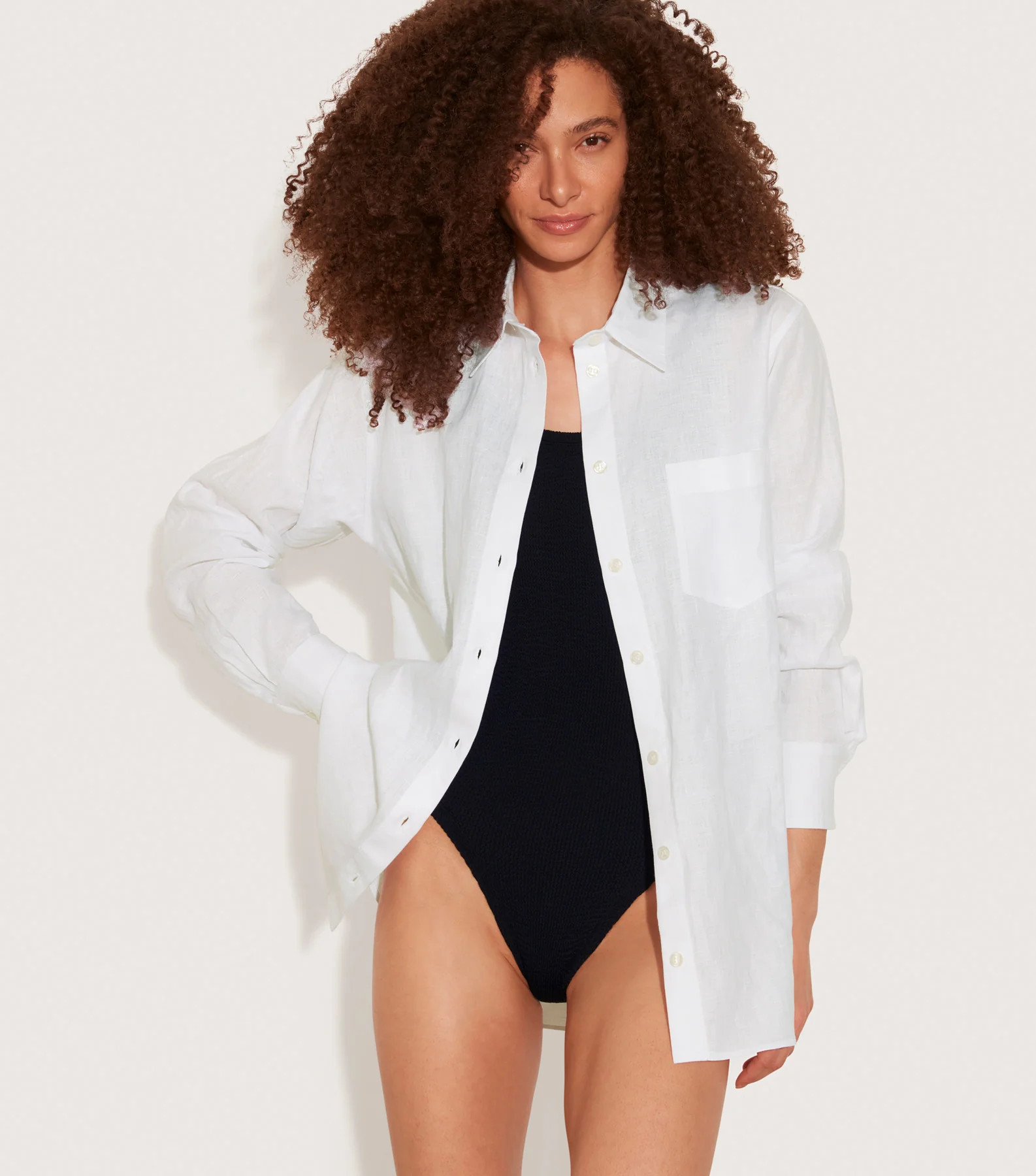 Oversized Shirt - White | HUNZA G