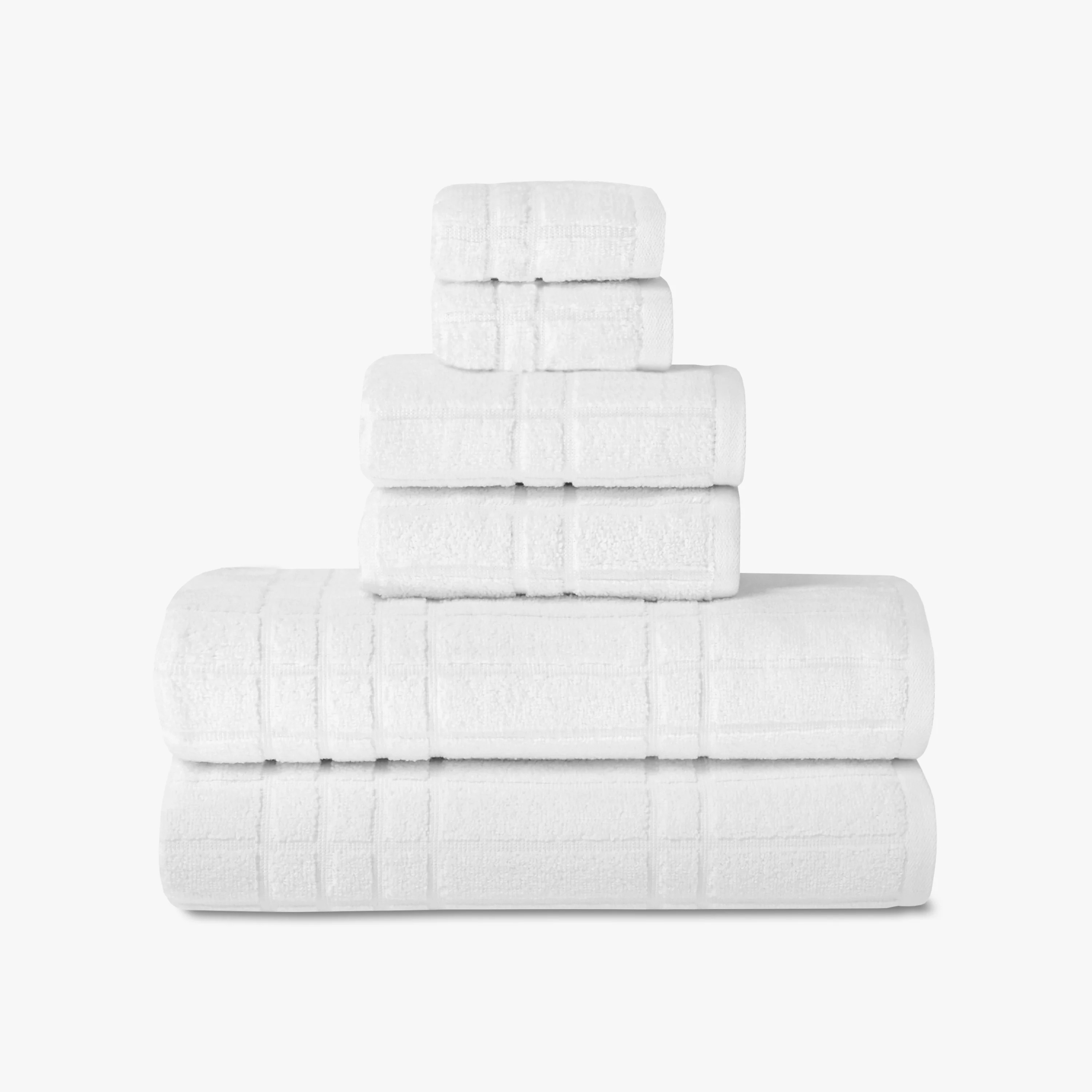 Mainstays Performance Texture 6-Piece Towel Bundle, White | Walmart (US)