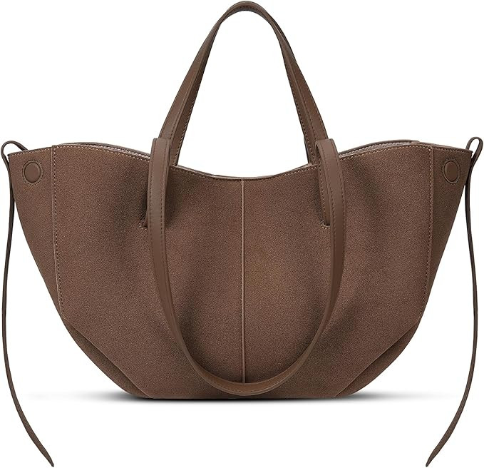 Juoxeepy Work Bag Faux Leather Tote Bag for Women Trendy Handbag Purse Fall Shoulder Bag with Mag... | Amazon (US)