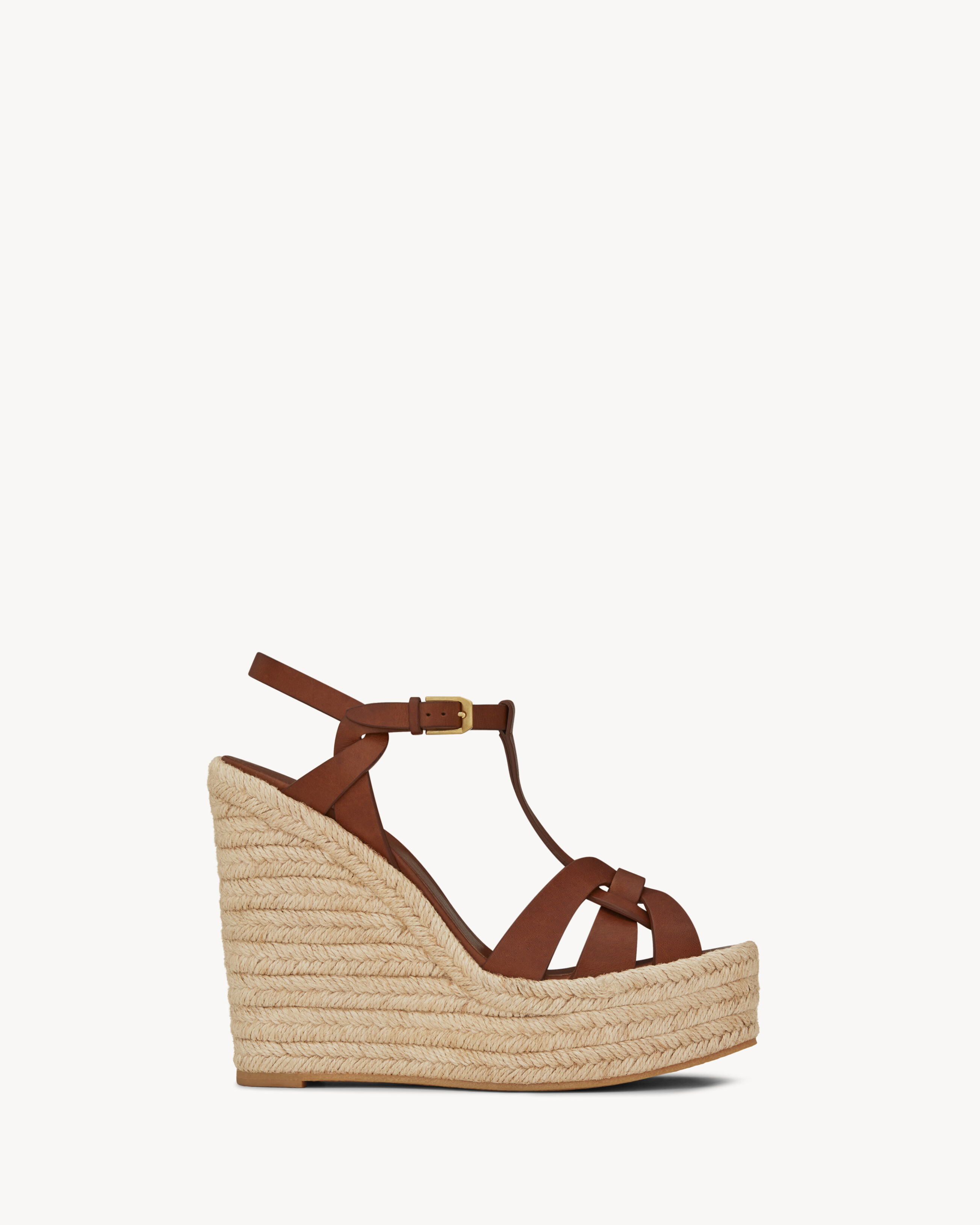 TRIBUTE espadrilles wedge in smooth leather | Saint Laurent | YSL.com | Saint Laurent Inc. (Global)