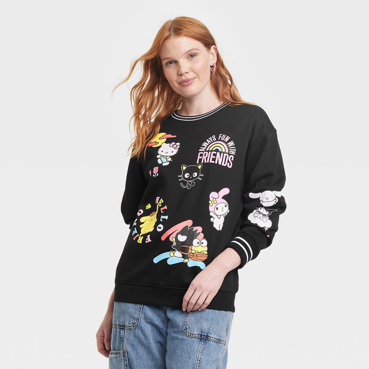 Women's Sanrio Hello Kitty And Friends Graphic Sweatshirt - Black | Target