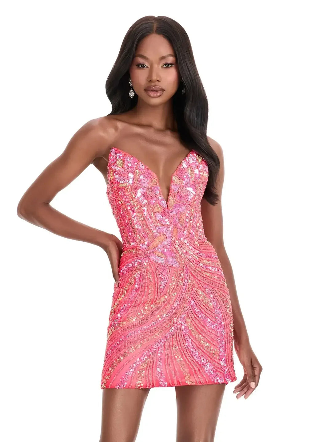 4500 - Electric Pink - ASHLEYlauren | Lady Black Tie