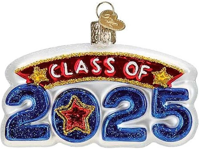 Old World Christmas Class of 2025 Glass Blown Ornament for Christmas Tree, Handcrafted Holiday De... | Amazon (US)
