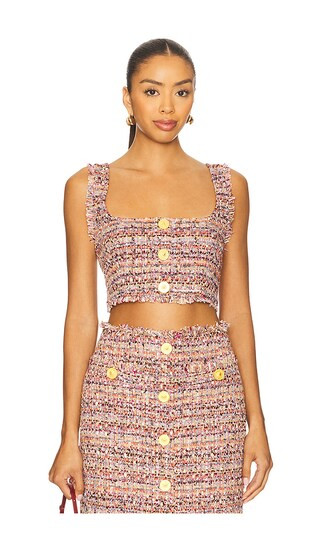 Maylin Bralette Top in Mauve & Tan Multi | Revolve Clothing (Global)