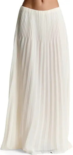 Naked Wardrobe Pleated Chiffon Maxi Skirt | Nordstrom | Nordstrom