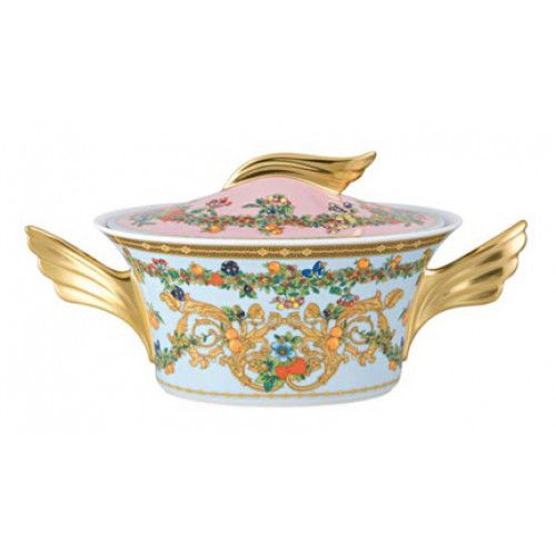 Versace by Rosenthal Butterfly Garden Vegetable Bowl Covered 54 oz (Special Order) | Gracious Style