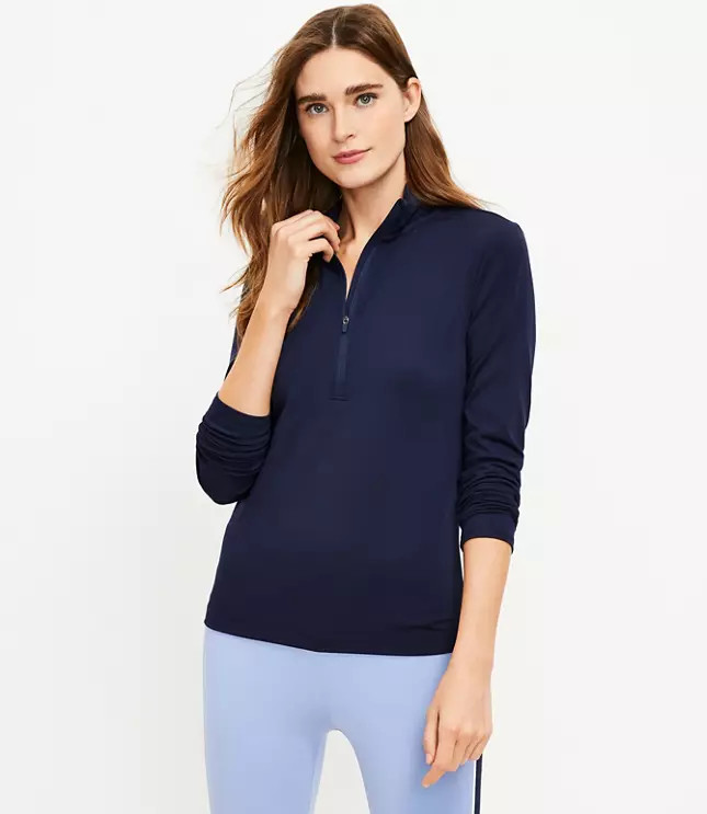 Lou & Grey Luvstretch Zip Top | LOFT