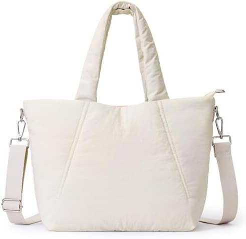 KALIDI Quilted Carryall Tote Bag for Women Large Puffer Crossbody Handbags Shoulder Soft Fluffy L... | Amazon (US)