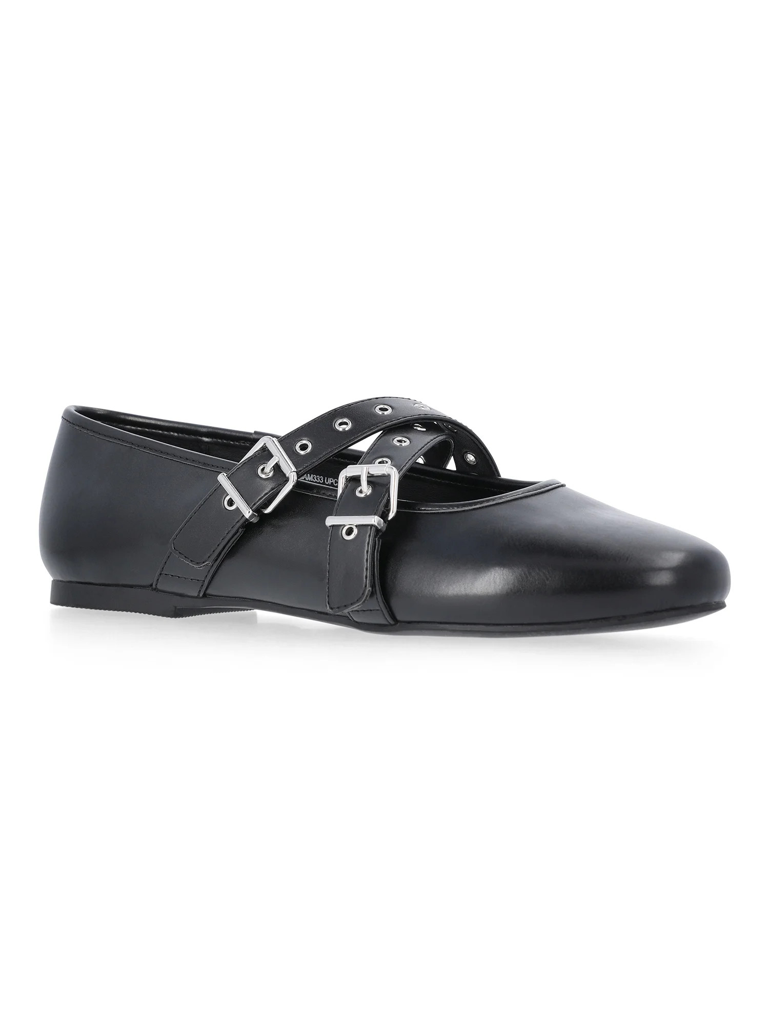 No Boundaries Mary Jane Ballet Flats with Cross-Band Buckle Strap, Women’s | Walmart (US)