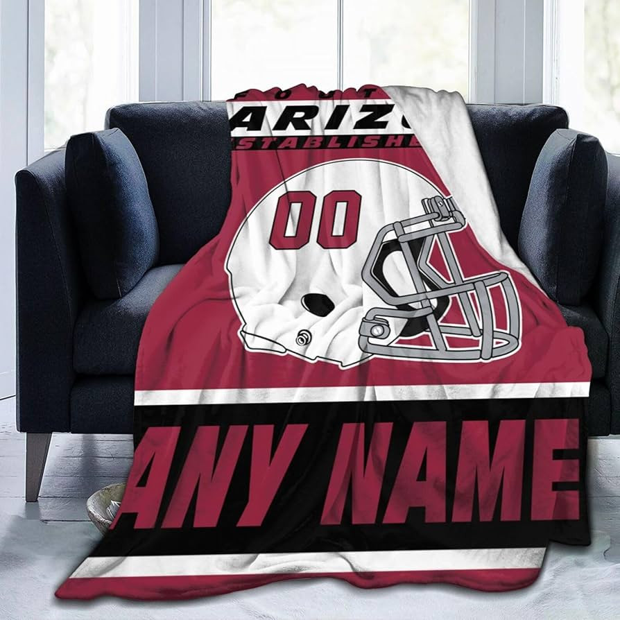 JAVON Custom Football City Throw Blanket Personalized Any Name and Number for Men Women Youth Gif... | Amazon (US)