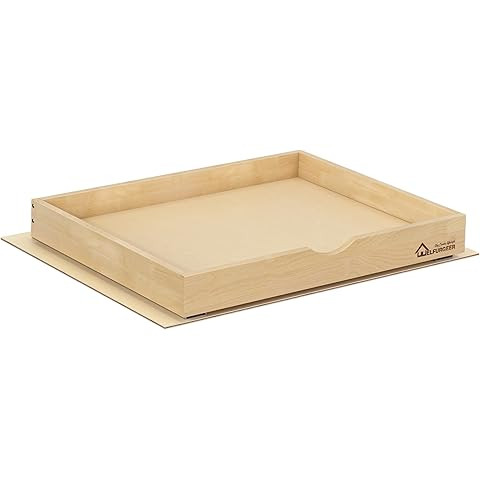 26''W x 21''D x 3''H Pull Out Cabinet Drawer Soft Close Slide Out Wood Organizer for Kitchen, Fin... | Amazon (US)