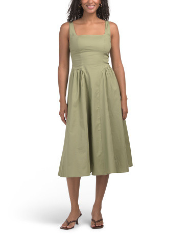 Sleeveless Drop Waist Midi Dress | TJ Maxx