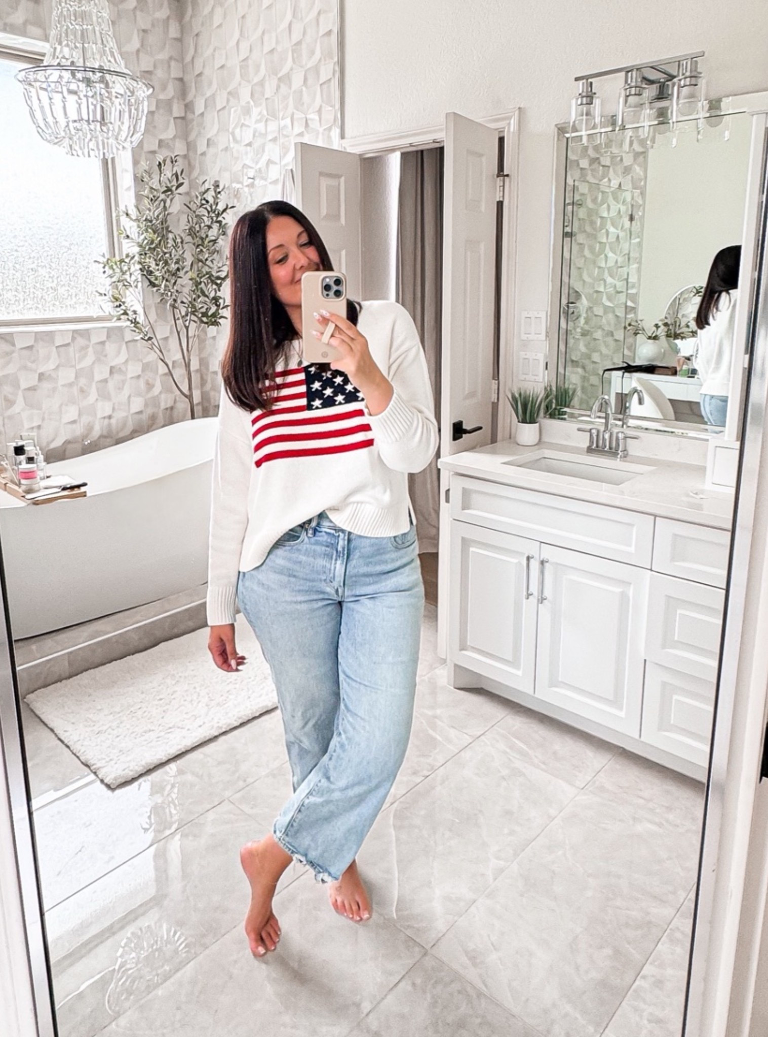 🇺🇸 this flag sweater is 50% off today ❤️🤍💙

one of my favorite patriotic finds this year! it’s lightweight, super comfortable, and comes in 3 color options. i paired mine with light wash denim for an easy summer look. it’s giving Ralph Lauren energy without the Ralph Lauren price tag 🙌🏻

if you’ve had your eye on it, today is probably the day to grab it while it’s marked down and sizes are still available ✨

#LTKSeasonal #LTKootd #LTKMidsize