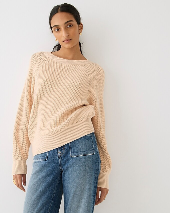 Cotton fisherman sweater | J. Crew US