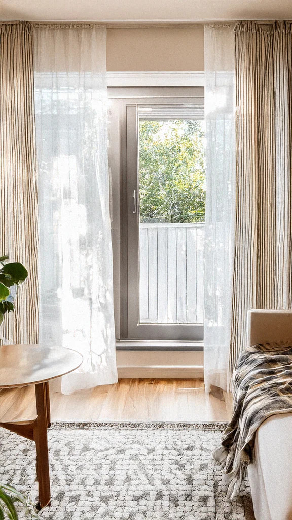 Vivienne Plaid Stripes Linen Curtains & Drapes Pleated | NeutralCurtains