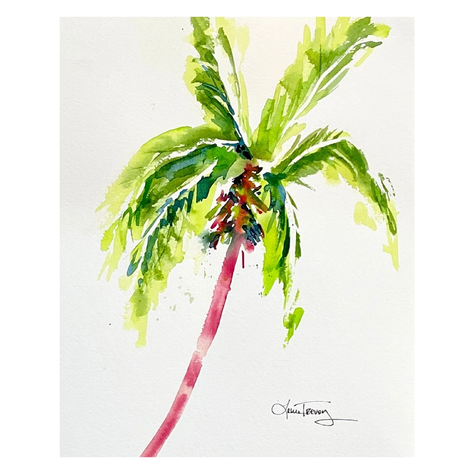 Coastal Original Watercolor Painting  Palm Tree 11x14 | Etsy | Etsy (US)