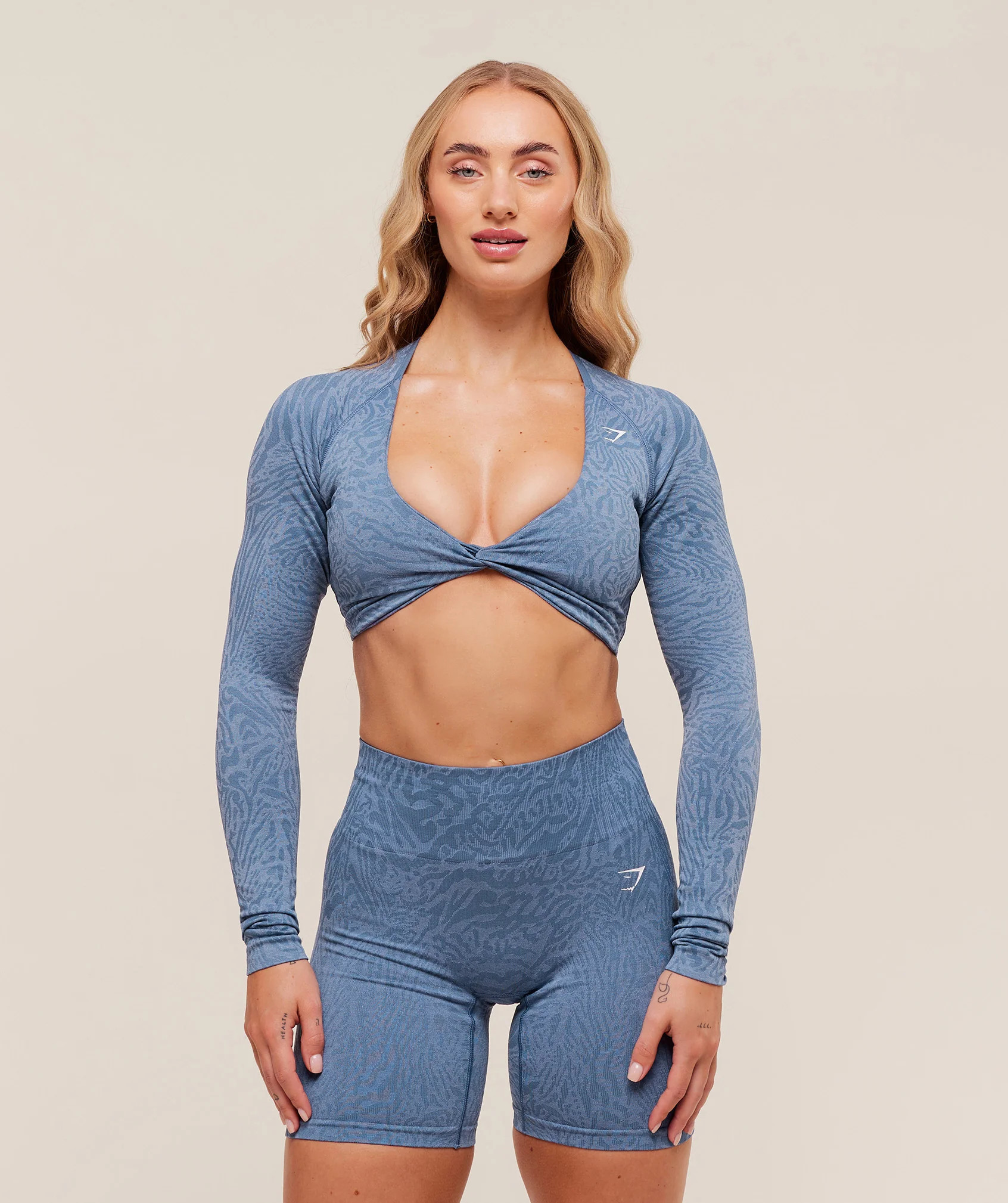 Adapt Animal Long Sleeve Crop Top | Gymshark US