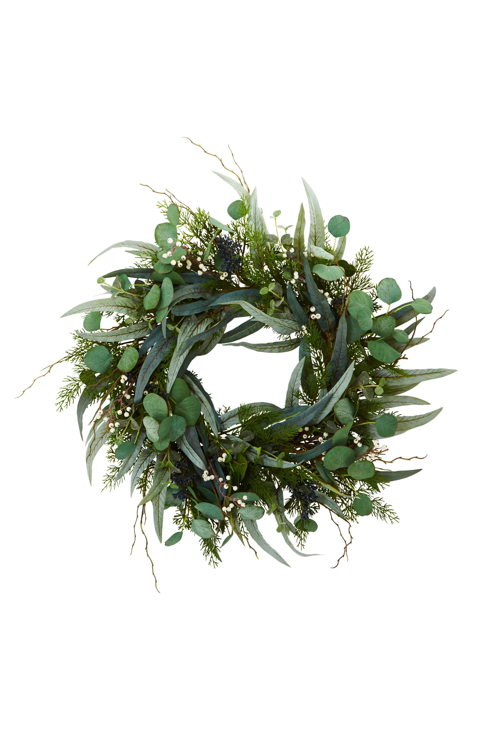 24-in Eucalyptus and Mixed Greens Artificial Wreath | Nordstrom