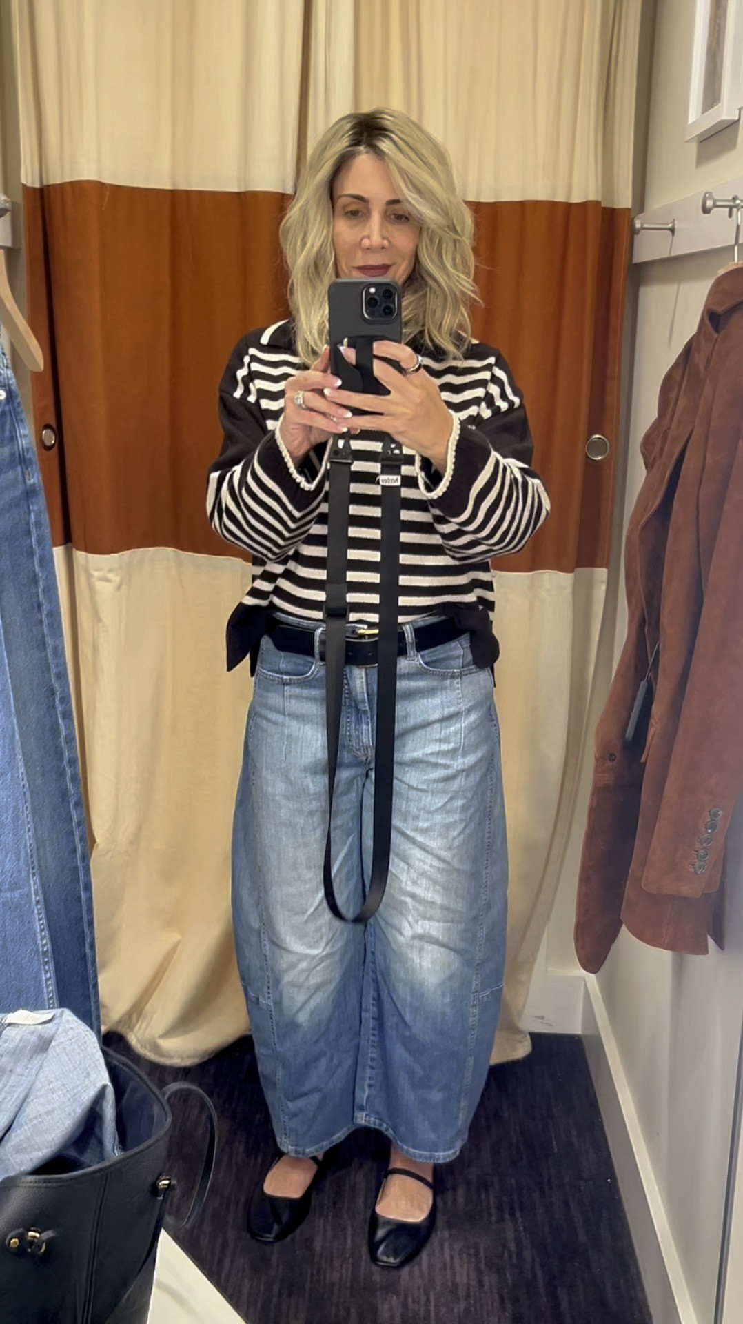 Love this sweater on the port color! My store didn’t have it. It’s cashmere and wool which I sadly found itchy. Must be more wool than cashmere. Love the cut though. Runs big so size down at least one size 

#LTKStyleTip #LTKOver40 #LTKSeasonal