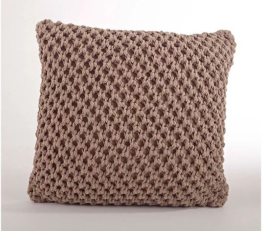 Saro Lifestyle Cotton Knit Throw Pillow - QVC.com | QVC