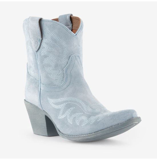 Ariat Baby Blue Jean Suede Booties | Rod's Western Palace/ Country Grace