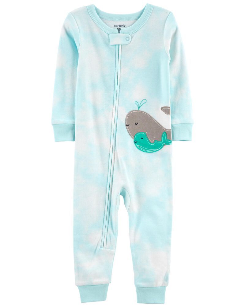 Baby 1-Piece Whale 100% Snug Fit Cotton Footless PJs | Carter's