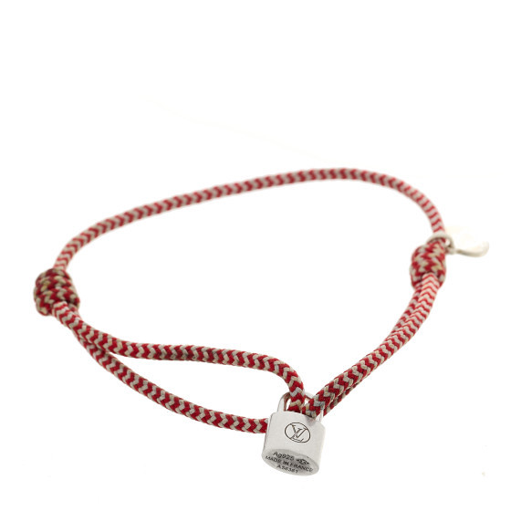 X UNICEF Sterling Silver Lockit Bracelet Red White | FASHIONPHILE (US)
