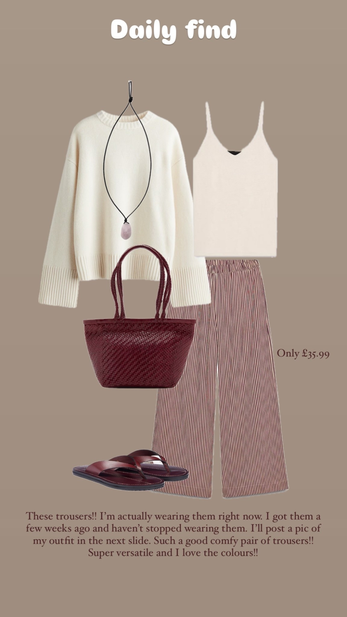 Daily find - Zara pants!! Such a good piece to take into autumn!!

#LTKautumn #LTKuk #LTKsummer