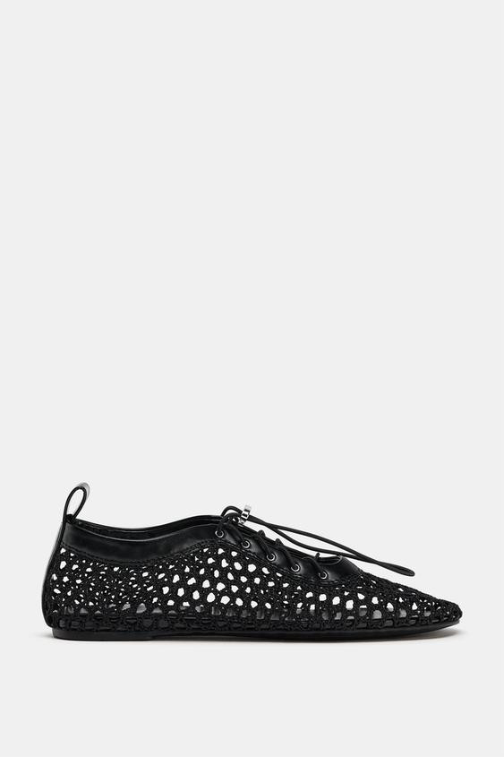 LOW HEEL MESH SHOES | Zara US
