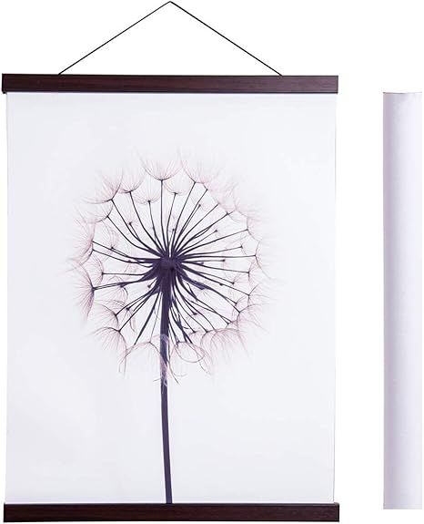 Magnetic Poster Hanger Frame, 9x24 9x12 9x11 Light Wood Wooden Magnet Canvas Artwork Print Dowel ... | Amazon (US)